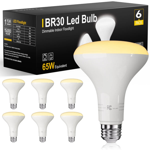 DAYBETTER LED BR30 Bulbs 2700K Dimmable Indoor Flood Lights