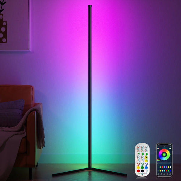 DAYBETTER Smart RGB Corner Floor Lamp 16 Million Colors for Bedroom