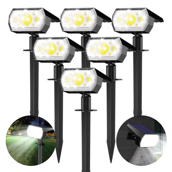 DAYBETTER Solar Spot Lights 6Pack 64LED IP65 Waterproof White
