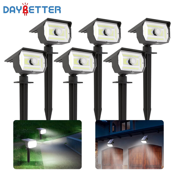 DAYBETTER Solar Spotlights Outdoor 6Pack 800LM 3Modes Waterproof for Garden Patio