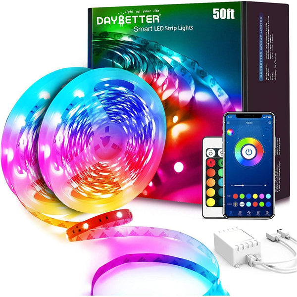 Daybetter Bluetooth LED Strip Lights 50ft (2*25ft) - DAYBETTER