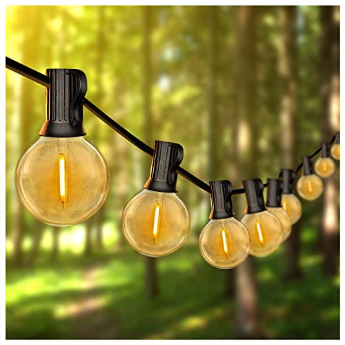 DAYBETTER 100FT Outdoor String Lights Waterproof, G40 Globe LED Patio Luces with 50 Edison Vintage Bulbs, Connectable Outdoor Decor for Yard Porch Bistro