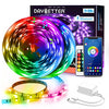 DAYBETTER Led Strip Lights Smart with App Control Remote, 5050 RGB for Bedroom, Music Sync Color Changing for Room Party 100ft (2 Rolls of 50ft)