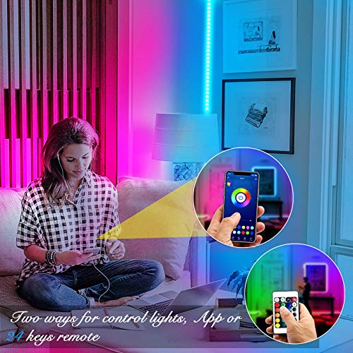 DAYBETTER (2rd Gen) SMD 5050 Remote Control Led Strip Lights 50ft Color  Changing with 44Keys Remote Controller and 12V Power Supply for Bedroom –  Daybetter
