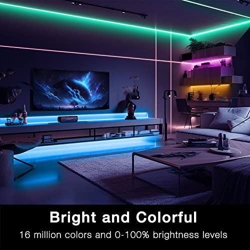 DAYBETTER 5050 RGB Led Light Strips Kit Work with Alexa and Google  Assistant, Smart WiFi Led Strip Lights 100ft for Bedroom, Room, Valentine's  Day