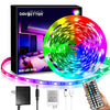 DAYBETTER SMD 5050 Remote Control Led Strip Lights 20ft, RGB Color Changing Led Strips with 44 Keys Remote Control for Room, Bedroom, Kitchen Decoration
