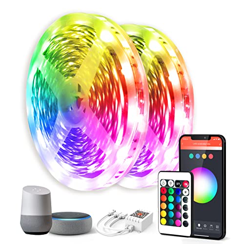 DAYBETTER Led Lights for Bedroom 130ft Led Strip Lights, Smart WiFi Led Light Strip Work with Alexa and Google Assistant, Tuya App Control, Timing Lights, Color Changing Led Lights for Room Decor
