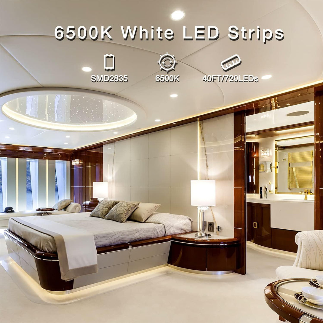 Daybetter White LED Strip Lights 40ft/50ft - DAYBETTER
